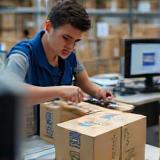 Équipe logistique préparant des commandes e-commerce chez Livraison Express France